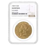 1860-S $20 Liberty Head Double Eagle Gold Coin NGC AU Details