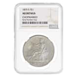 1875 S Silver Trade Dollar $1 Coin NGC AU Details (Chopmarked)