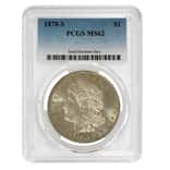 1878-S Morgan Silver Dollar $1 PCGS MS 62