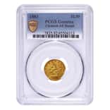 1883 $2.5 Liberty Head Quarter Eagle Gold Coin PCGS AU Detail