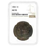 1884 Morgan Silver Dollar $1 NGC AU 55 (Toned)