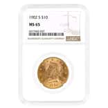 1902-S $10 Liberty Head Gold Eagle Coin NGC MS 65