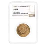 1920/10 Mexico 20 Pesos Gold Coin NGC AU 58