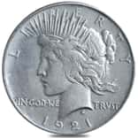 1921 Peace Silver Dollar $1 High Relief AU (Cleaned)
