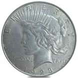 1923 Peace Silver Dollar $1 VAM 1D Whisker Cheek Top 50 AU