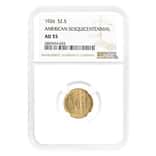 1926 $2.50 American Sesquicentennial Gold Coin NGC AU 55