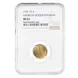 1926 $2.50 American Sesquicentennial Gold Coin NGC MS 62