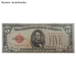 1928 $5 Bill Legal Tender Currency Note Red Seal Avg Circ