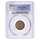 1937 D 3 Legs Buffalo Nickel PCGS XF 45