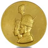 1967 (SH 1346) Mohammad Reza Pahlavi Coronation Gold Medal AU/BU AGW 1.01 oz