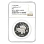 1983 Chinese Lunar Pig 10 Yuan Proof Silver Coin NGC PF 67 UCAM