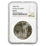 1986 P Statue of Liberty $1 Silver Dollar Commemorative NGC MS 70