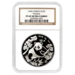 1992 1 oz Chinese Proof Silver Panda 10 Yuan NGC PF 69 UCAM