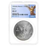 1993 1 oz Mexican Silver Libertad Coin NGC MS 67