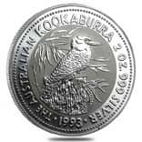 1993 2 oz Silver Australian Kookaburra Perth Mint BU