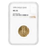 1995 1/4 oz $10 Gold American Eagle NGC MS 70