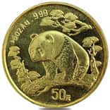1997 1/2 oz Chinese Gold Panda 50 Yuan Small Date (Ex-Jewelry)