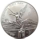 1997 5 oz Mexican Silver Libertad Coin BU