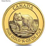 1/4 oz Canadian Arctic Fox Gold Coin BU (Random Year)