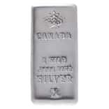 1 Kilo Canada Leaf Cast Silver Bar .9999 Fine