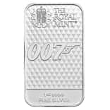 1 oz Great Britain James Bond 007 Diamonds Are Forever Silver Bar .9999 Fine