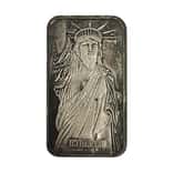 1 oz Johnson Matthey MTB Statue of Liberty Silver Vintage Bar .999 Fine