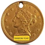 $2.5 Gold Quarter Eagle Liberty Head - Holed (Random Year)