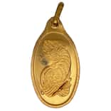 2.5 gram Gold PAMP Suisse Lady Fortuna Oval Pendant .9999 Fine (Scruffy)