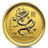 2000 1/10 oz Gold Lunar Dragon BU Australia Perth Mint