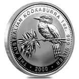 2000 1 oz Silver Australian Kookaburra Perth Mint .999 Fine BU In Cap