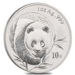 2003 1 oz Chinese Silver Panda 10 Yuan .999 Fine BU