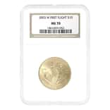 2003 W $10 First Flight Gold Commemorative Coin NGC MS 70