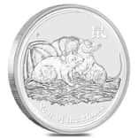 2008 1 oz Silver Lunar Mouse BU Australian Perth Mint (Series II)