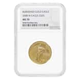 2008 W 1/2 oz $25 Burnished Gold American Eagle NGC MS 70