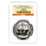 2009 1 oz Chinese Silver Panda 10 Yuan 30th Ann. NGC MS 69