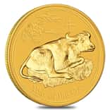 2009 1 oz Gold Lunar Year of the Ox BU Australia Perth Mint Series II In Cap