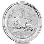 2011 1 oz Silver Lunar Year of The Rabbit BU Australian Perth Mint In Cap