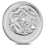 2012 1 oz Silver Lunar Year of The Dragon BU Australian Perth Mint In Cap