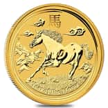 2014 1 oz Gold Lunar Year of The Horse BU Australia Perth Mint In Cap