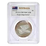 2014 1 oz Silver Australian Wedge-Tailed Eagle PCGS PF 70 Mercanti