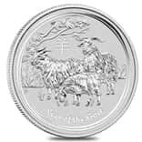 2015 1 oz Silver Lunar Year of The Goat BU Australian Perth Mint In Cap