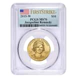 2015 W 1/2 oz $10 First Spouse - Jacqueline Kennedy Gold Coin PCGS MS 70 FS