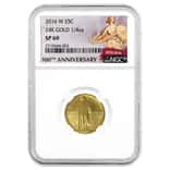 2016 1/4 oz Standing Liberty Quarter Centennial Gold Coin NGC SP 69