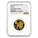 2016 Cameroon 1/4 oz Buffalo Big Five 1000 Francs Proof Gold Coin NGC PF 69 UCAM