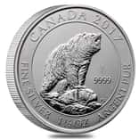 2017 1.5 oz Silver Canadian Grizzly Bear $8 Coin .9999 Fine BU