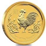 2017 10 oz Gold Lunar Year of The Rooster BU Australia Perth Mint In Cap