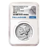 2017 1 oz Palladium American Eagle NGC MS 70 First Day of Issue