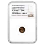 2017 Great Britain Proof Gold 1/4 Sovereign NGC PF 69 UCAM Pistrucci 200th Ann