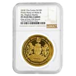 2018 1 oz Proof Gold Tristan Da Cunha Royal Wedding 100 Pound Coin NGC PF 70 UCAM
