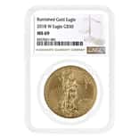 2018-W 1 oz $50 Burnished Gold American Eagle NGC MS 69